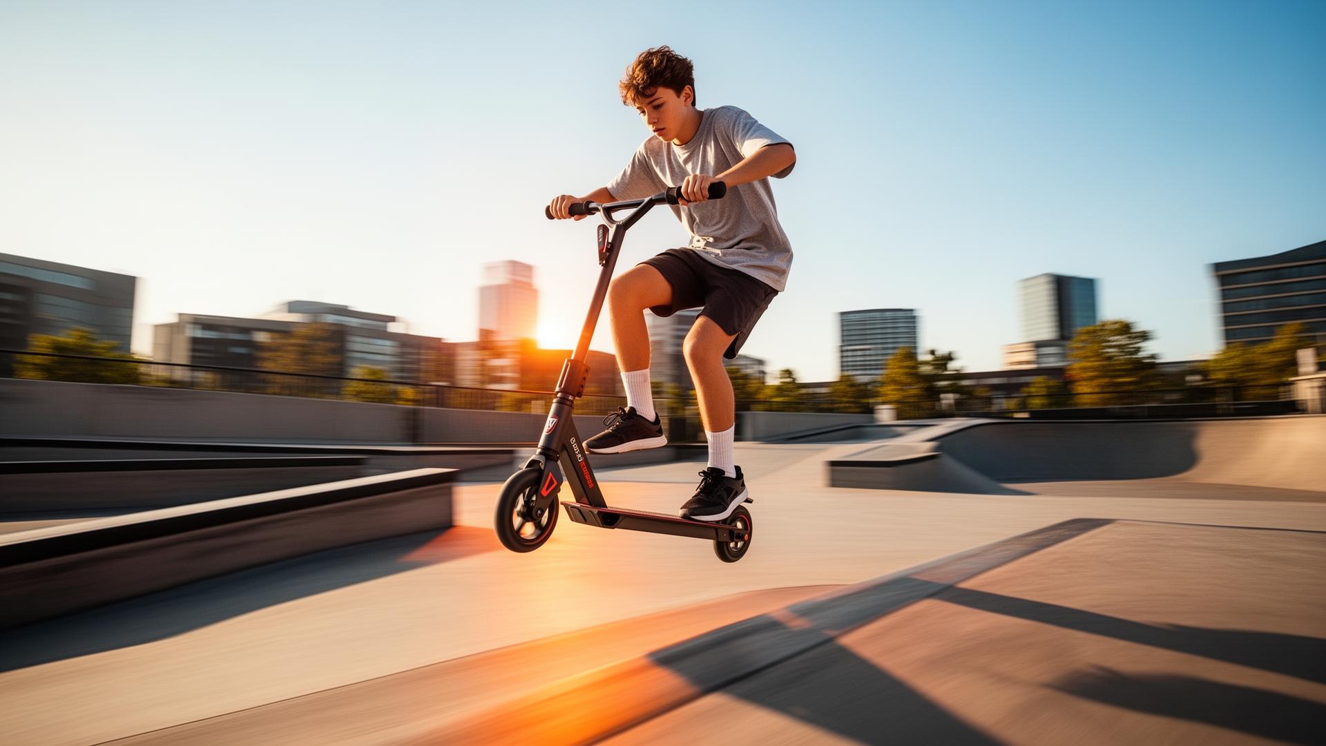 Streetroller — Stunt-Scooter im Skatepark